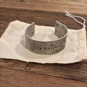 Amazing Silver Textured Cuff Bracelet